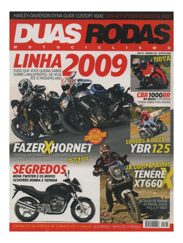 Duas Rodas N°395 Honda Cbr 1000rr Ténéré Xt660 Fazer Hornet