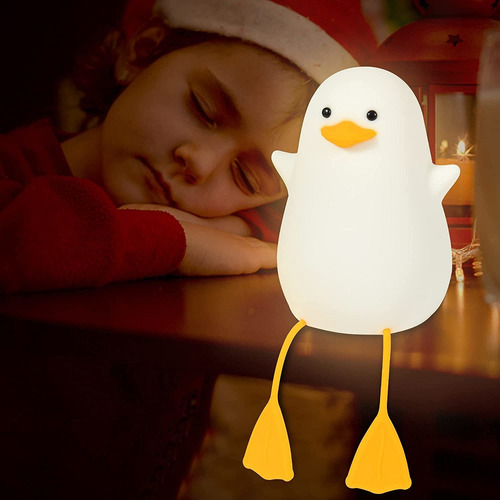 Luz Nocturna Para Guardería, Bonita Lámpara De Pato De Silic