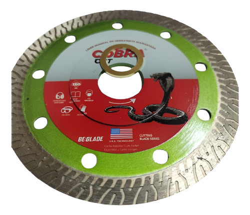 Disco Corte Super Delgado 4-1/2 X 7/8 Cobra Cut Stone Color Verde/dorado