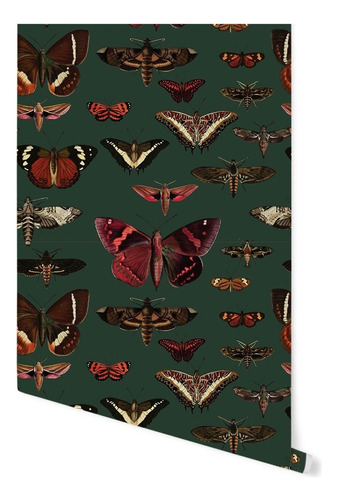 Vinil Decorativo Vintage Mariposas Tapiz Hd Autoadhesivo