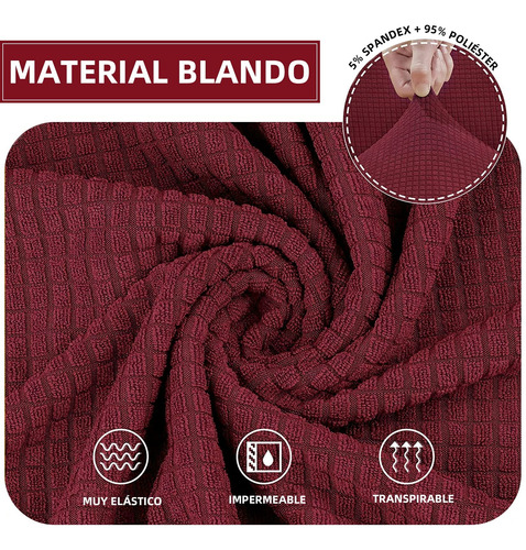 Funda De Sofa 3 Plazas De Alta Elasticidad Para Sillón Gris Oscuro Lisa