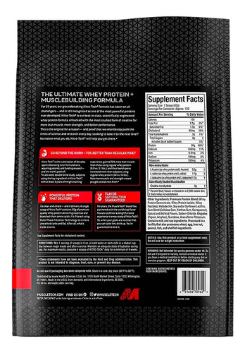 Proteína Muscletech Nitro Tech Performance 10 Lb Vainilla