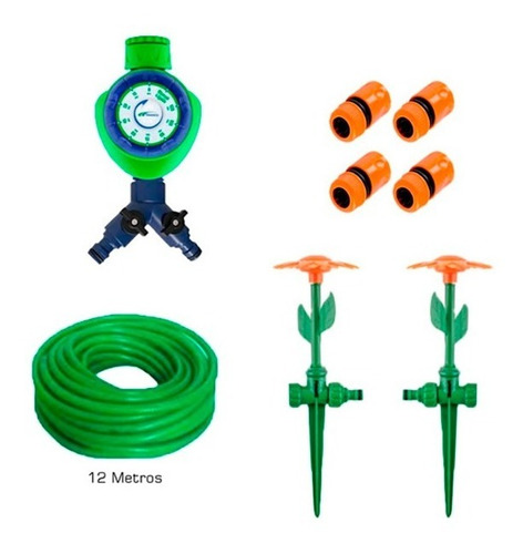 Kit Irrigação Com Temporizador Para Jardim E Hortas