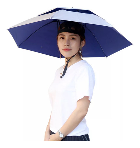 Sombrero Tipo Paraguas De Doble Capa Para Hombre Y Mujer