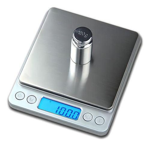 Balanza Gramera Cocina Digital Alta Precisión 3000g Bandeja Plateado 3 Kg