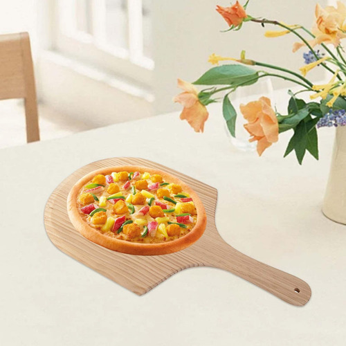 Bandeja De Madeira Para Pizza, Fácil 14 Polegadas