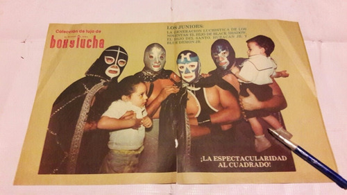 Poster Los Juniors. Santo,black Shadow,huracan,blue Demon. (Usado)