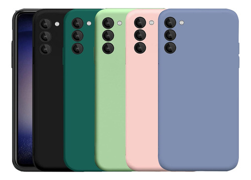 Funda 5 Colores Líquida Silicona Tpu Para Samsung Galaxy S23 Negro+verde+verde Claro+rosa+gris Samsung Galaxy S23