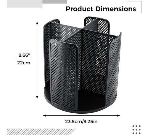 Organizador Giratorio De Vasos Y Tapas I8 Con 4 Compartiment