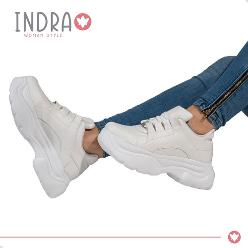 Imagen 7 de 10 de Zapatillas Moda Mujer Con Plataforma Sneakers Indra Varsovia
