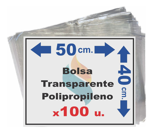 Bolsas Transparentes Celofan Polipropileno 40x50 Cristal 100