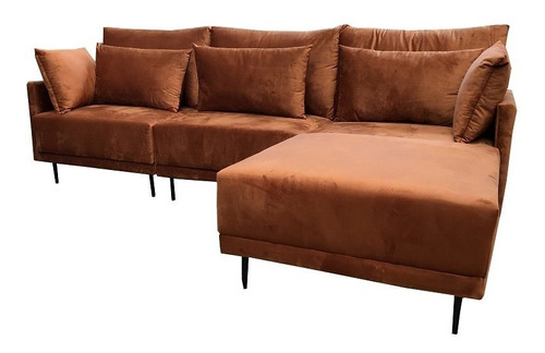 Confort Slim 2 60m 4 Lugares Veludo, Texas Leather Furniture And Accessories Ltda