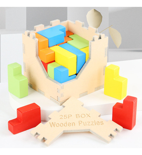 Hhh Magic Box, Rompecabezas De Madera 3d Ming Lock, 54 L,