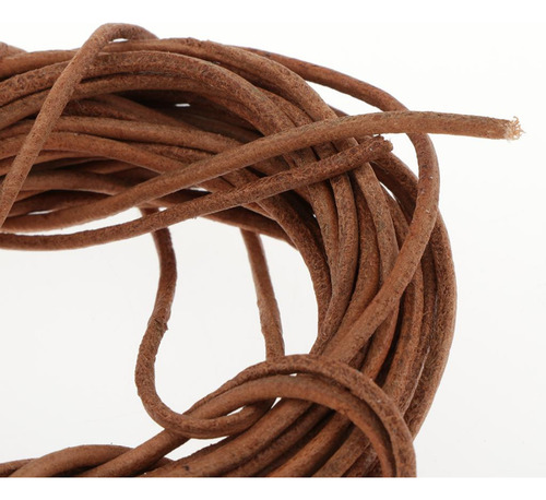 Cadena De Hilo De Hilo De Cuero Redondo Joyería Diy : 2 Mm
