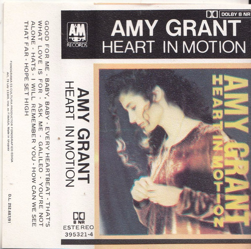 1991 Amy Grant Cassete Uruguay Raro Heart In Motion Raro