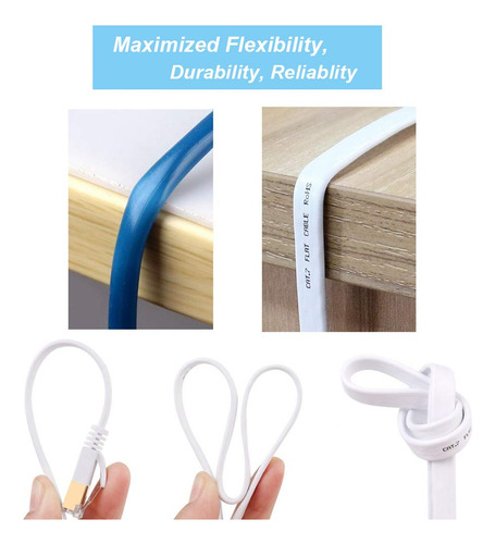Ercielook Cable Ethernet De 50 Pies, Cat7 Cat8 Cable De I...
