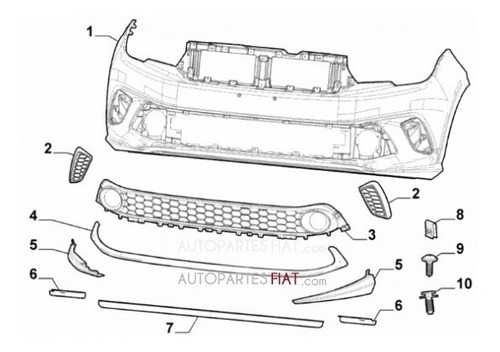 Para-choque Dianteiro Original Fiat Argo 100245740