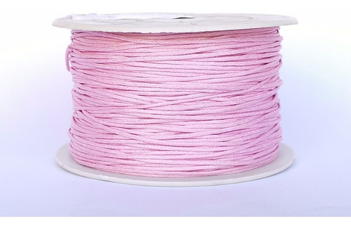Imagen 1 de 1 de Hilo Encerado Rosa 1mm 100 Metros