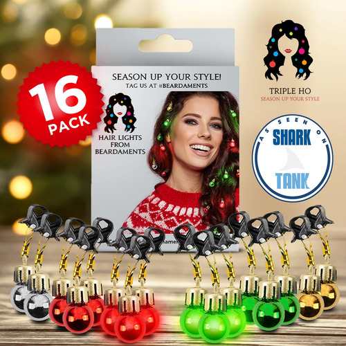 Luces Iluminadas Para El Cabello Adornos Coloridos Navidad