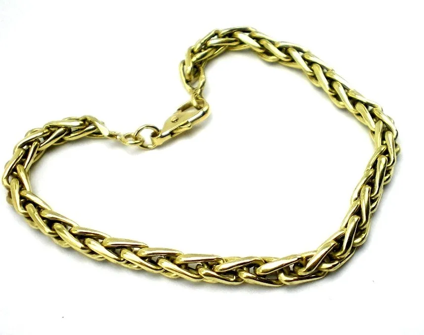 Pulsera De Oro 18 Kt Espiga 10grs