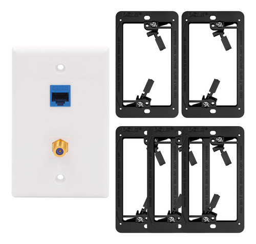 Placa De Pared De Ethernet Coaxial Vce (listado Ul) Y Paquet
