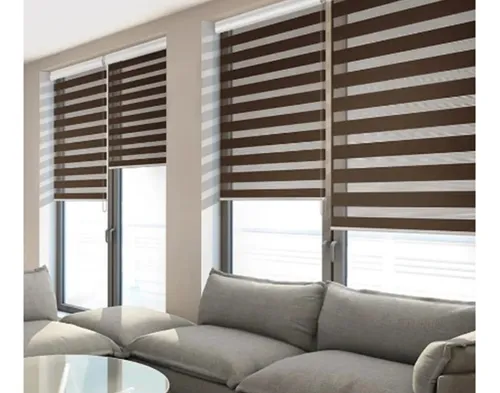 Cortinas Roller Duo Zebra Dia Y Noche 120x200 Cafe
