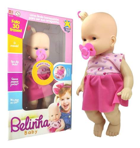 Muñeca infantil que dice 30 frases Baby Belinha Toy