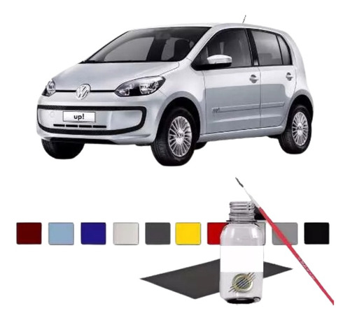 Tinta Tira Risco Automotivo Volkswagen Up Cor Prata Lunar