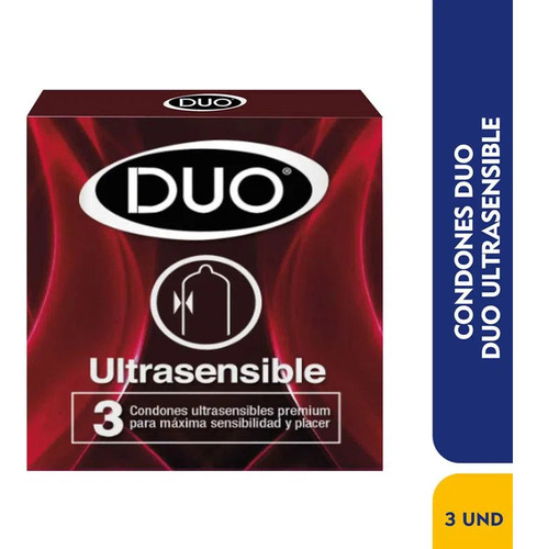 Condon Duo Ultrasensible X 3 Und - Unidad a $1411