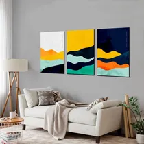 Comprar 3 Cuadros Nordicos Japones Abstractos Modernos 45x30 Cm