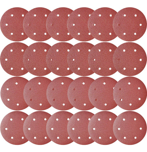 30 Pcs 9inch 6hole Hookandloop Sanding Discs Sander Pap...