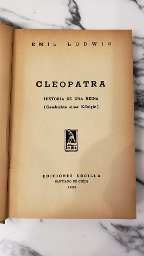 Palermo-1938-emil Ludwig Cleopatra (Usado)