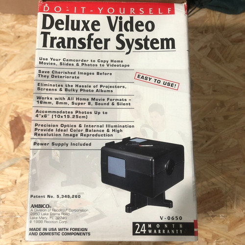 Imagem 7 de 9 de Ambico V-0650 Deluxe Video Transf. System 8mm35mm Slides Vhs