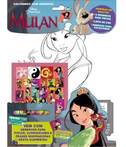 Disney Colorindo Com Adesivos Mulan