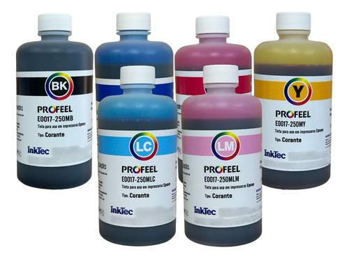 Tinta Corante Profeel E0017 P/ E.pson | 1 X Frasco De 250ml