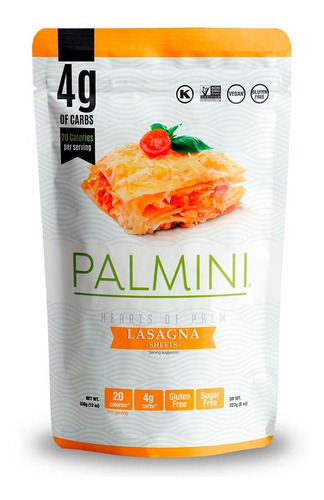 Palmini Corazón De Palmera Lasagna  227g Pack 1 Pieza