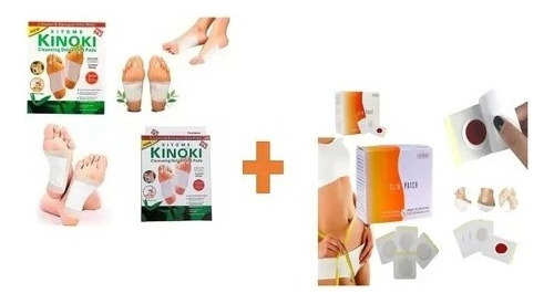 Parches Desintoxicantes Cuerpo Kinoki  10 Pz + 10 Slim Patch