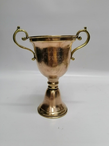 Trofeo Copon Antiguo Cobre Y Bronce 1959