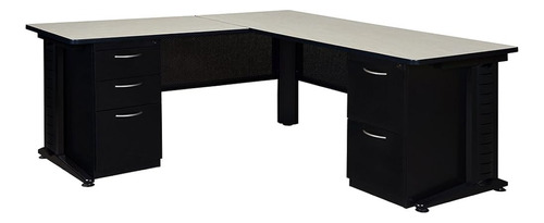 Regency Fusion Escritorio En L De Doble Pedestal De 66 Pulga