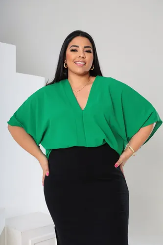 Camisa de viscose cheap feminina plus size
