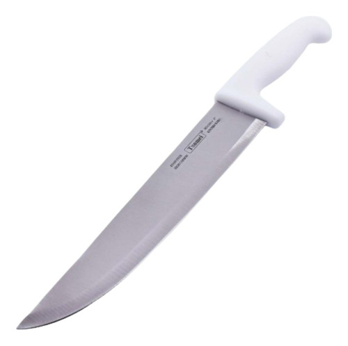 Cuchillo De Carnicero Mango Blanco De Acero Inox 9  I Nido