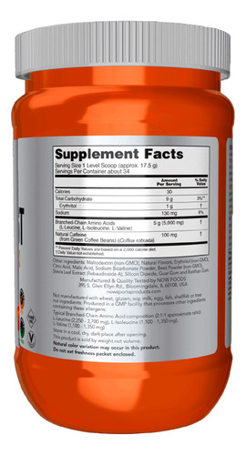Polvo Aminoácidos Bcaa Blast Now Sport Tropical 600gr