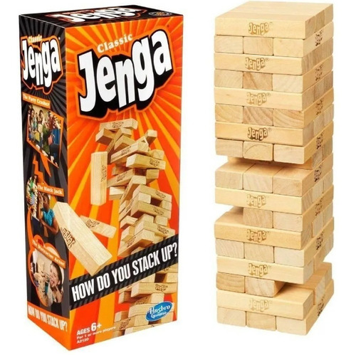 Juego De Mesa Jenga Clásico Madera Hasbro Gaming Original