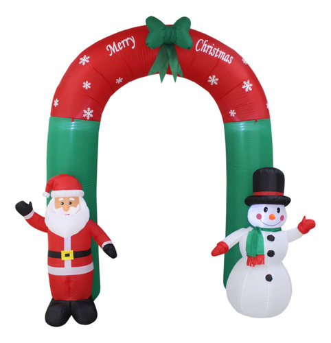 8 Pies De Altura Iluminado Navidad Inflable Santa Y Muneco D