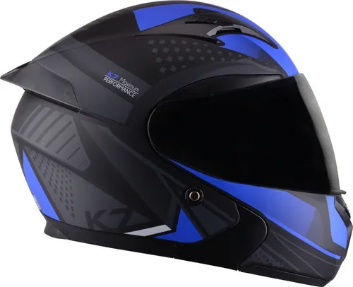 Casco azul para moto hotsell