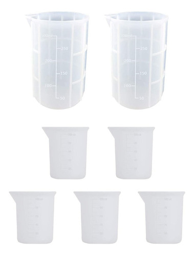 Vasos Medidores De Silicona For Mezcla Resina Epoxi 350ml