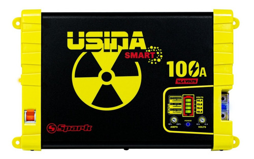 Fonte Carregador Usina Spark 100a Battery Meter 2021 Bivolt Cor Preto/Amarelo