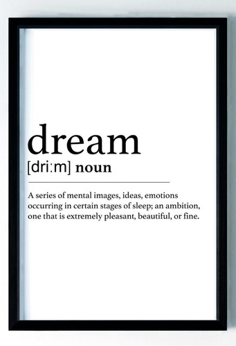 Cuadro Moderno Definición De Sueño - Dream Definition.