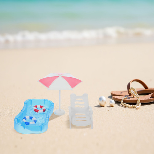 1 Juego De Decoración De Playa Con Forma De Casa De Muñecas