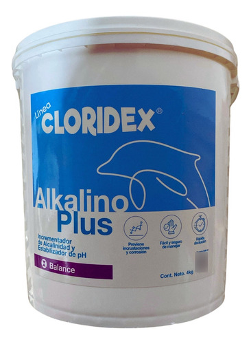 Incrementador Alcalinidad Alkalino Plus Cloridex X4kg X20kg